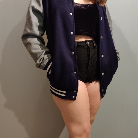 Jackets & Blazers - Navy Blue Total Rewards Letterman Jacket
